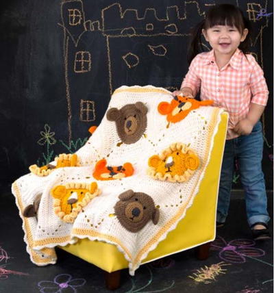 Lions and Tigers and Bears Baby Blanket