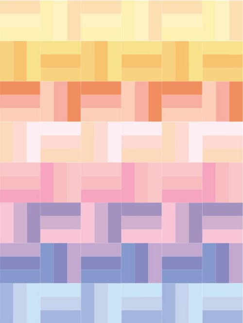 Spring Pastels Rail Fence Quilt Pattern