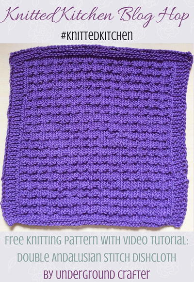 Double Andalusian Stitch Dishcloth