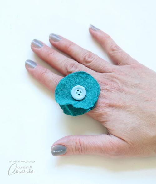 T-Shirt Flower DIY Rings