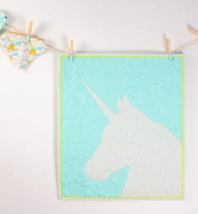 Mythical Unicorn Applique Wallhanging