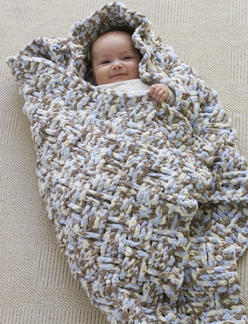 Dreamy Basket Weave Baby Blanket Pattern