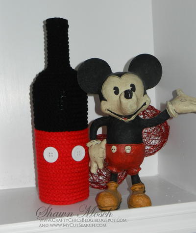Mickey Mouse Inspired Wine Bottle