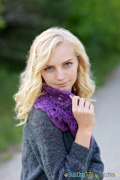 Lacy Purple Cowl Pattern