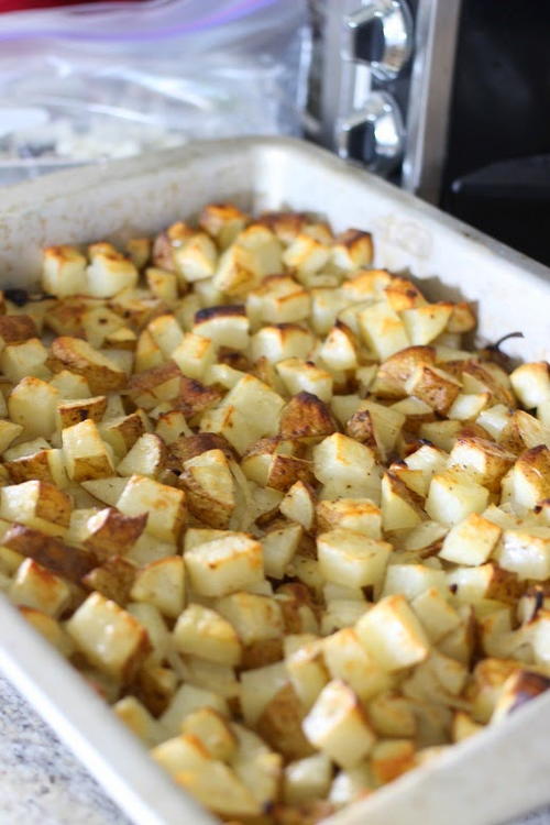 Roasted Garlic Potato Bites | FaveHealthyRecipes.com