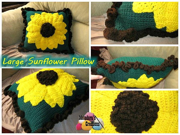 sunflower rainbow pillow