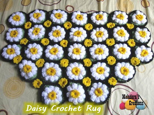 Field Of Daisies Crochet Rug