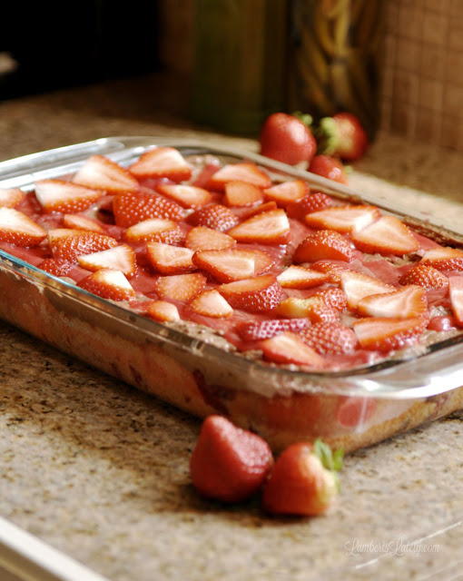 Chocolate-Covered Strawberry Earthquake Cake