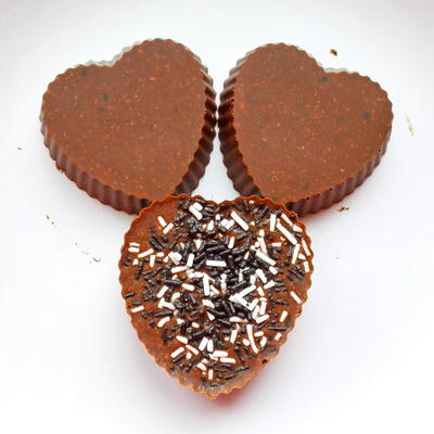Valentine’s Day Raw Vegan Crunchy Chocolate Fudge Hearts