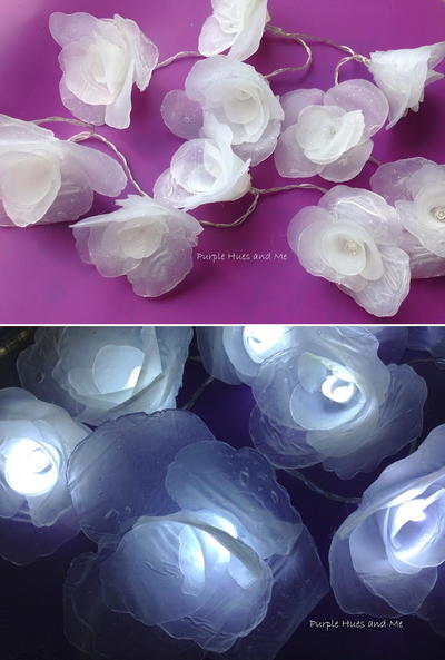 Prettiest Ever Hot Glue Flower Lights