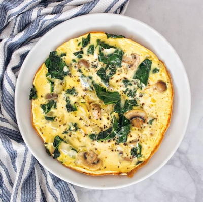 Truffle Mushroom and Kale Omelette