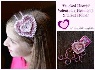 Stacked Hearts Headband & Treat Holder