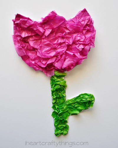 Printable Springtime Tulip Flower Craft