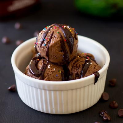 Vegan Creamy Chocolate Avocado Ice Cream