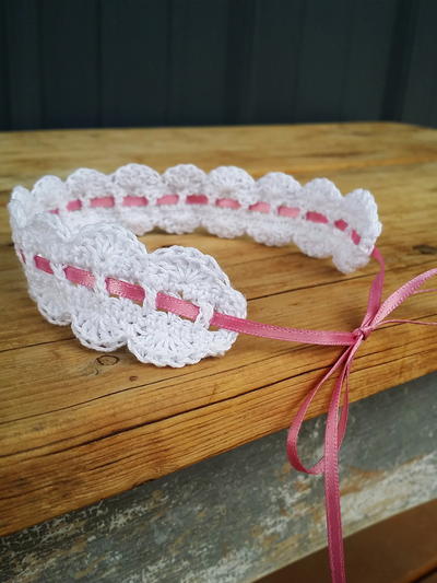 crochet girls headband