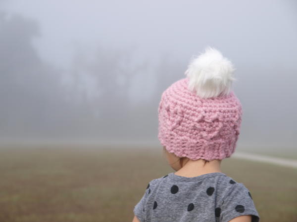 Chunky Cabled Heart Hat