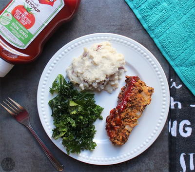 Quinoa Loaf with Sticky Ketchup Glaze