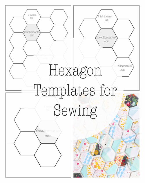 Hexagon Templates for a Hexie Quilt or Project