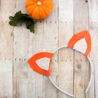 DIY No Sew Fox Ears Headband