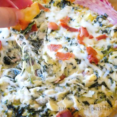 One-Dish Bacon Artichoke Dip 