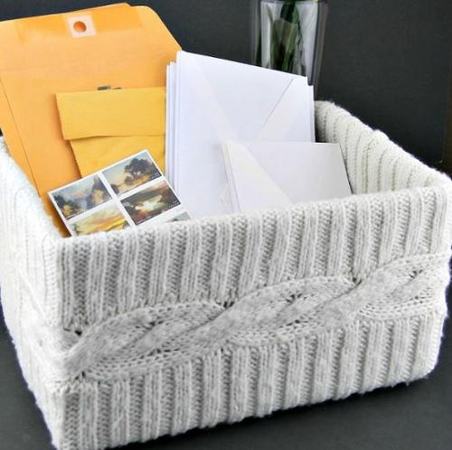 Easy Upcycled Sweater DIY Box