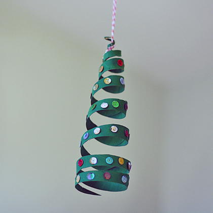 Cardboard Tube Coiled Christmas Tree