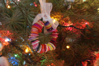 Make A Button Wreath Ornament