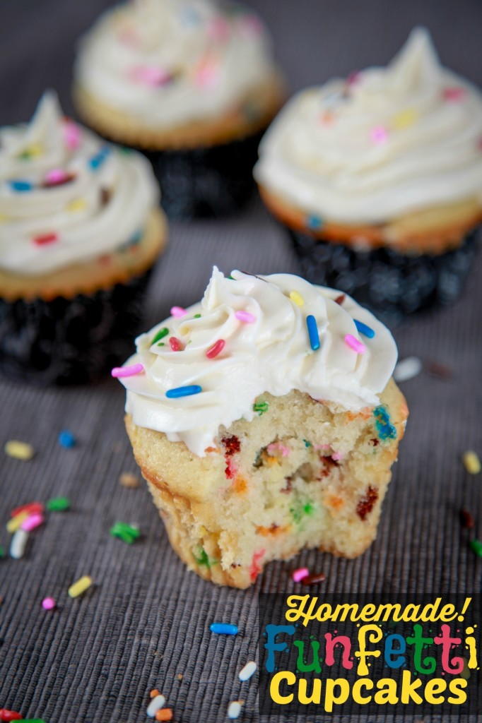 Funfetti Cupcakes with Vanilla Buttercream Frosting