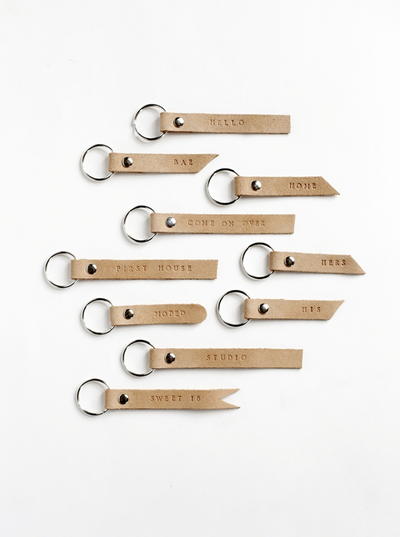 Stamped Leather DIY Keychains