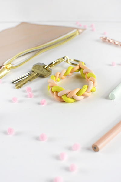 Easy Braided Clay Homemade Keychains