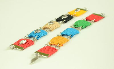 Artsy Color Block Macrame Bracelet