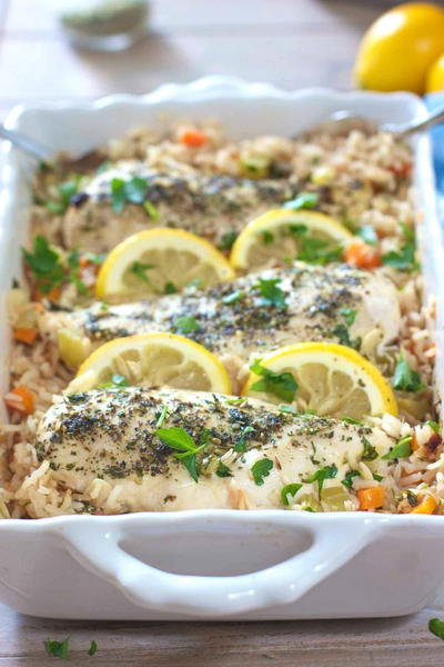 Spring Chicken and Rice Casserole