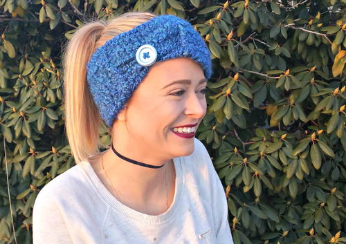 Big Button Headband | AllFreeCrochet.com