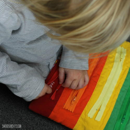 Rainbow Zipper Toy for Toddlers
