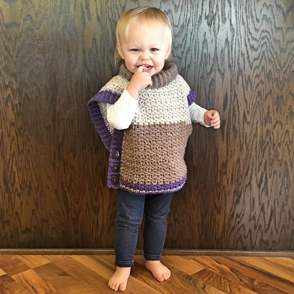 Amelia Crochet Poncho Sweater | AllFreeCrochet.com