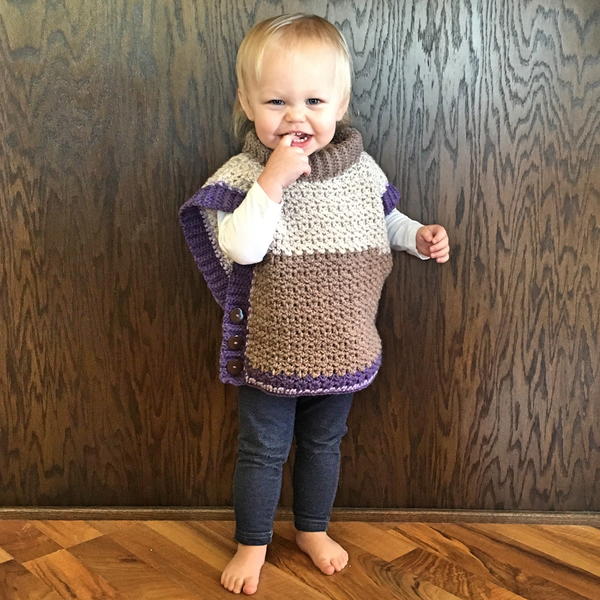 Amelia Crochet Poncho Sweater