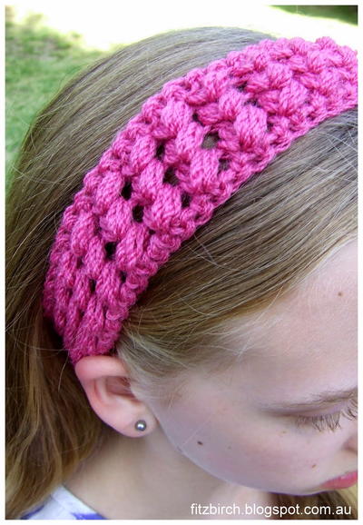 Crisscross Puff Crochet Headband