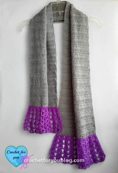 Simple Flared Crochet Scarf