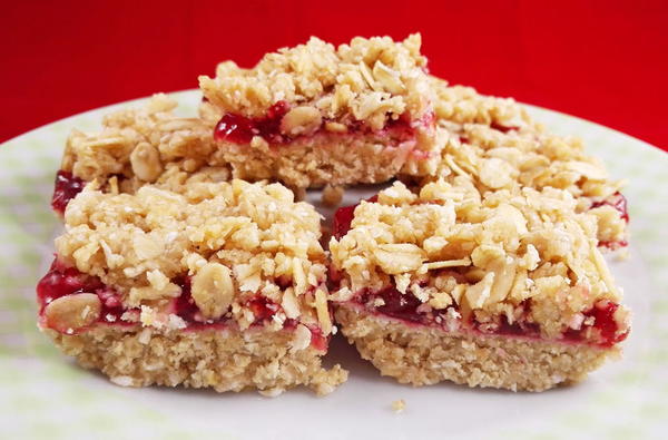 No Bake Vegan Jam Mini Crumb Squares