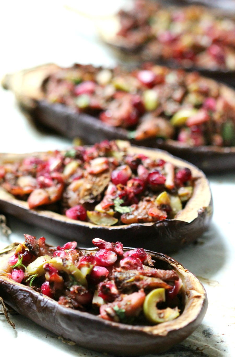 Middle Eastern TwiceBaked Baby Eggplants