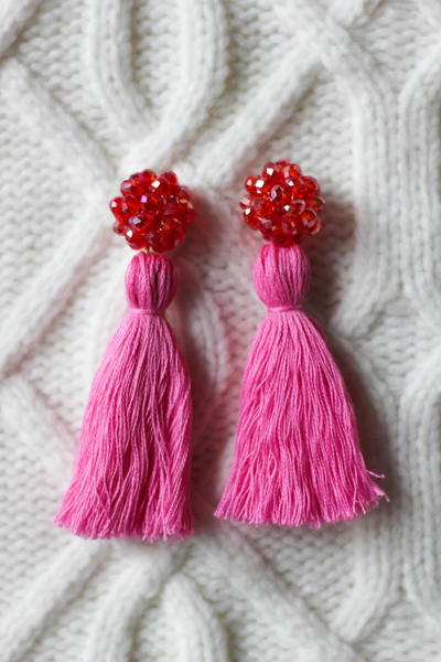 Crystal Tassel Earrings