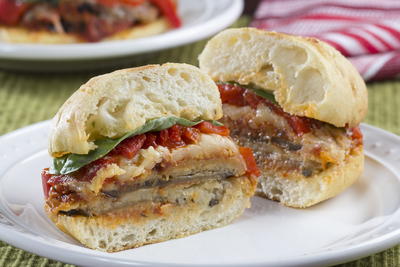 Eggplant Parmesan Sandwich