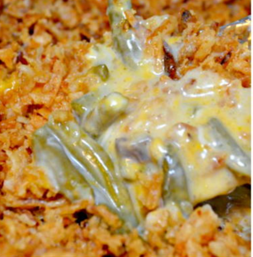 easy green bean casserole with cheese