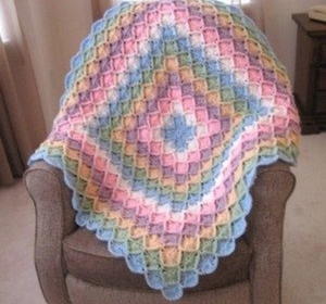 Rainbow Bavarian Crochet Blanket