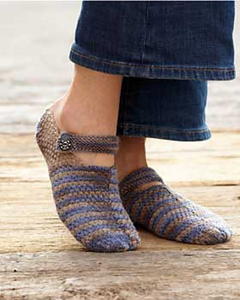 Knit Mary Jane Slippers | FaveCrafts.com