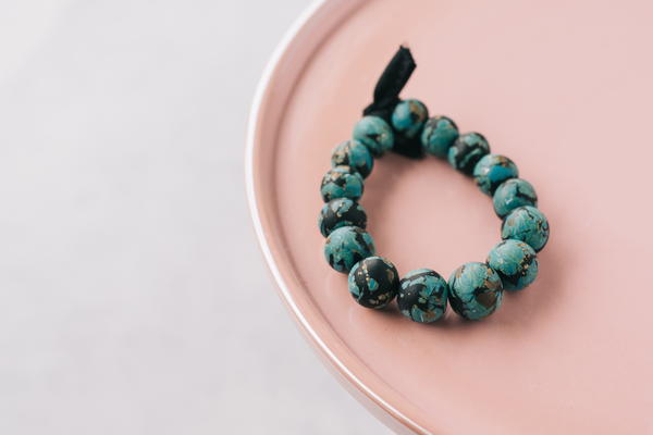 Faux Turquoise Beaded Bracelet