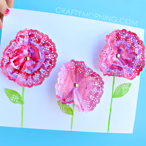 Pretty Doily Flower Craft