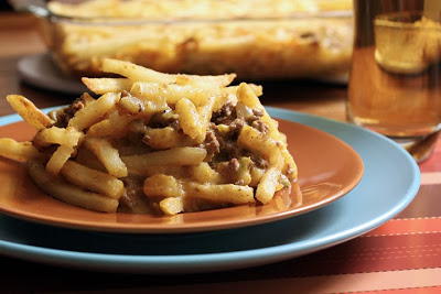 Green Chile Cheeseburger French Fry Casserole