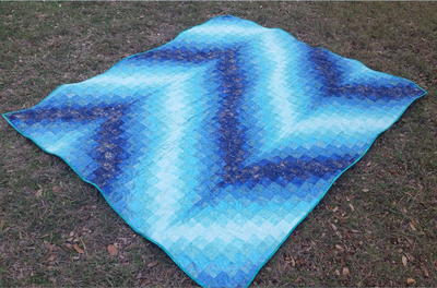 Blue Bargello Quilt Pattern