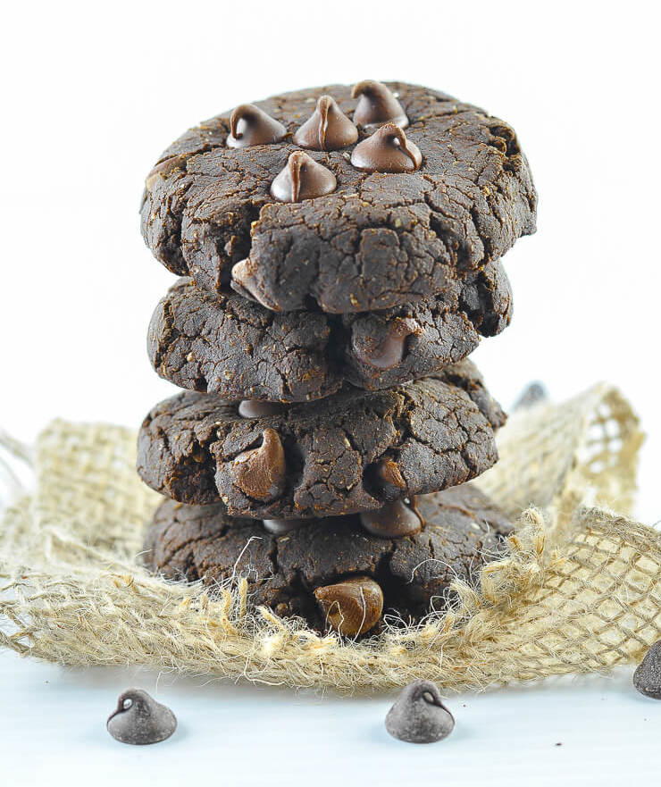 Fudgy Double Chocolate Chip Cookies | FaveGlutenFreeRecipes.com